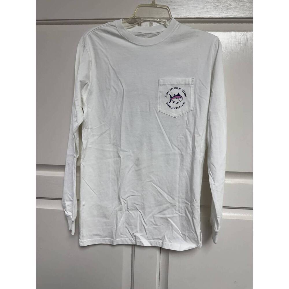 NEW SOUTHERN TIDE women's long sleeve t-shirt in white
